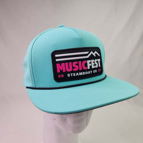 Hooey Music Fest Steamboat Co 2023 Snapback Hat Cap Bright Blue OSFA EUC - Picture 5 of 10